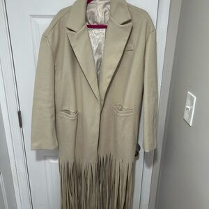 Fringe Tan Women's Coat